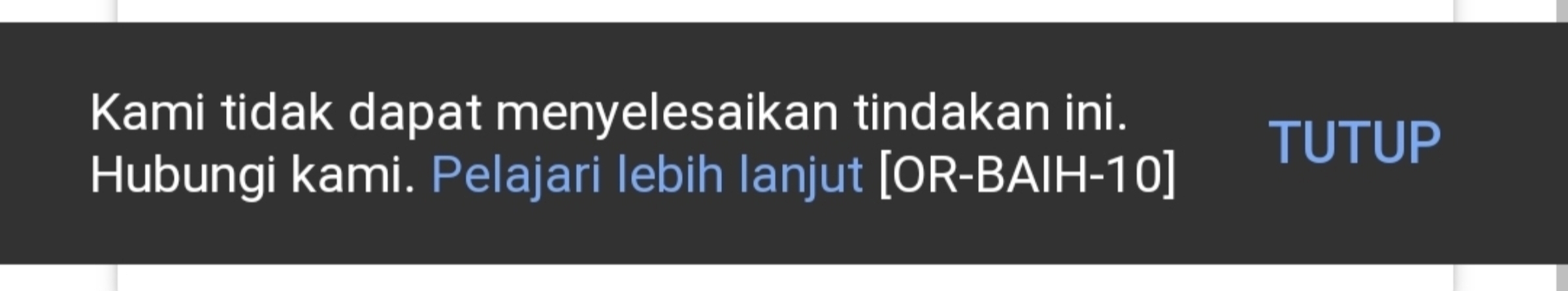 Cara Mengatasi Error OR-BAIH-01 Adsense