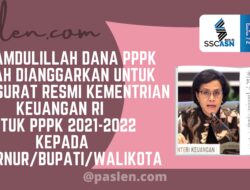 Alhamdulillah Dana PPPK Sudah Dianggarkan Untuk 2022, Surat Resmi Kementrian Keuangan RI Untuk PPPK 2021-2022 Kepada Gubernur/Bupati/Walikota