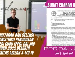 Pendaftaran dan Seleksi Administrasi Pendidikan Profesi Guru (PPG) DALJAB Tahun 2022 Beserta Linieritas Ijazah S-1/D-IV