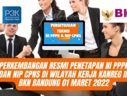 Perkembangan Resmi Penetapan NI PPPK dan NIP CPNS di Wilayah Kerja Kanreg III BKN Bandung 01 Maret 2022