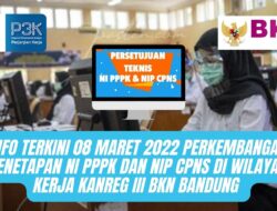Info Terkini 08 Maret 2022 Perkembangan Penetapan NI PPPK dan NIP CPNS di Wilayah Kerja Kanreg III BKN Bandung