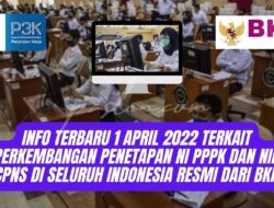 Info Terbaru 1 April 2022 Terkait Perkembangan Penetapan NI PPPK dan NIP CPNS di Seluruh Indonesia Resmi dari BKN